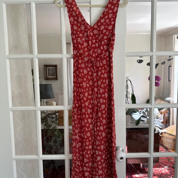 Realisation Par Red Floral Midi Dress - Picture 3 of 5